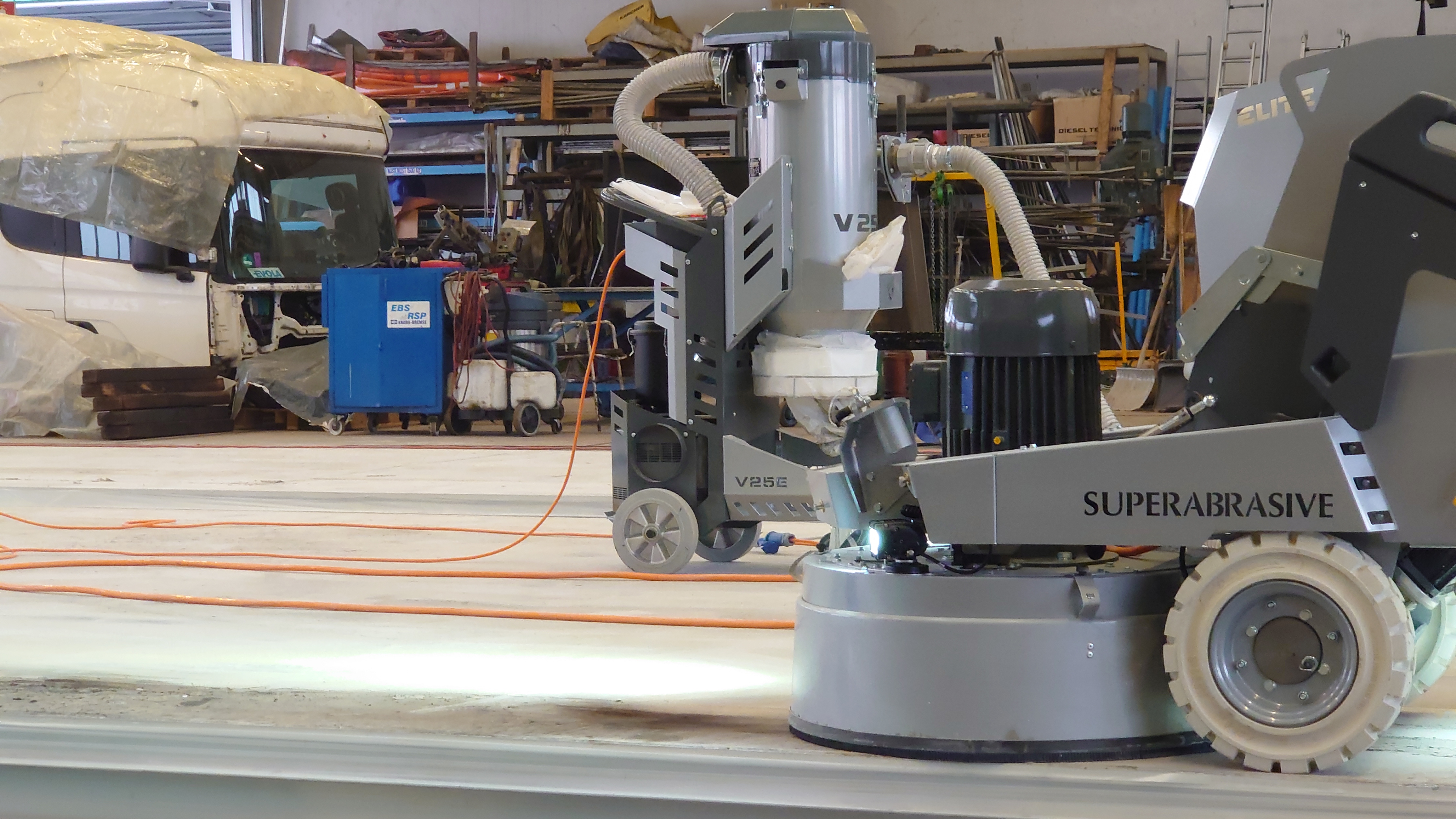 Lavina grinding machine at jobsite